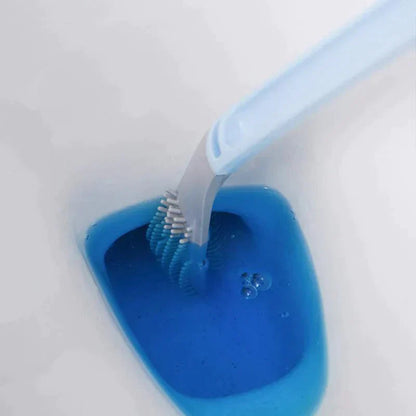 Innovative Wall-Mounted Silicone Toilet Cleaner with Flexible Design