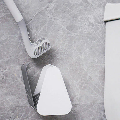Innovative Wall-Mounted Silicone Toilet Cleaner with Flexible Design