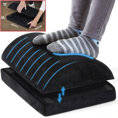 Ergonomic Footrest with Customizable Height and Washable Cover