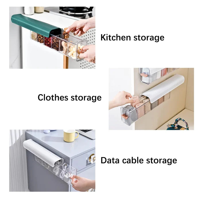Adhesive Wall-Mounted Lingerie Storage Box with Clear Dustproof Window