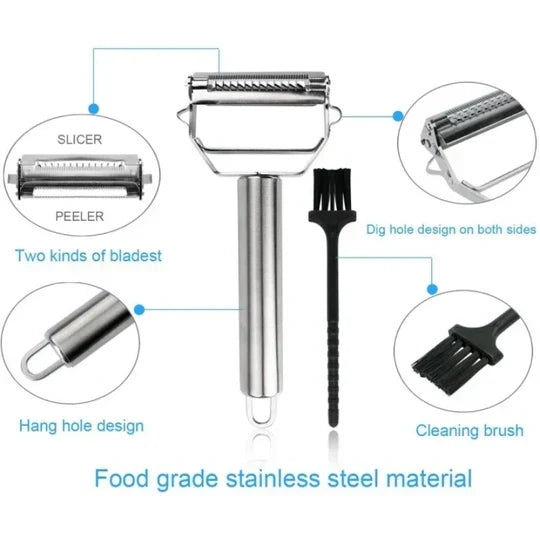 Precision Pro Stainless Steel Peeler & Julienne Slicer