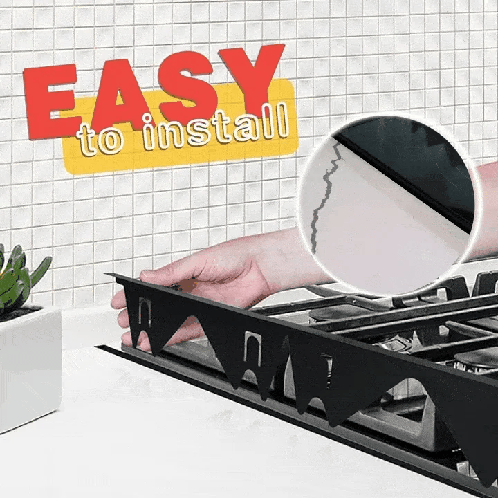 Adjustable Stove Gap Shield with Silicone Ends for Custom Fit