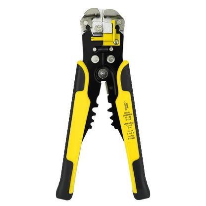Multi-Function Wire Stripper with Integrated Cutter and Crimper