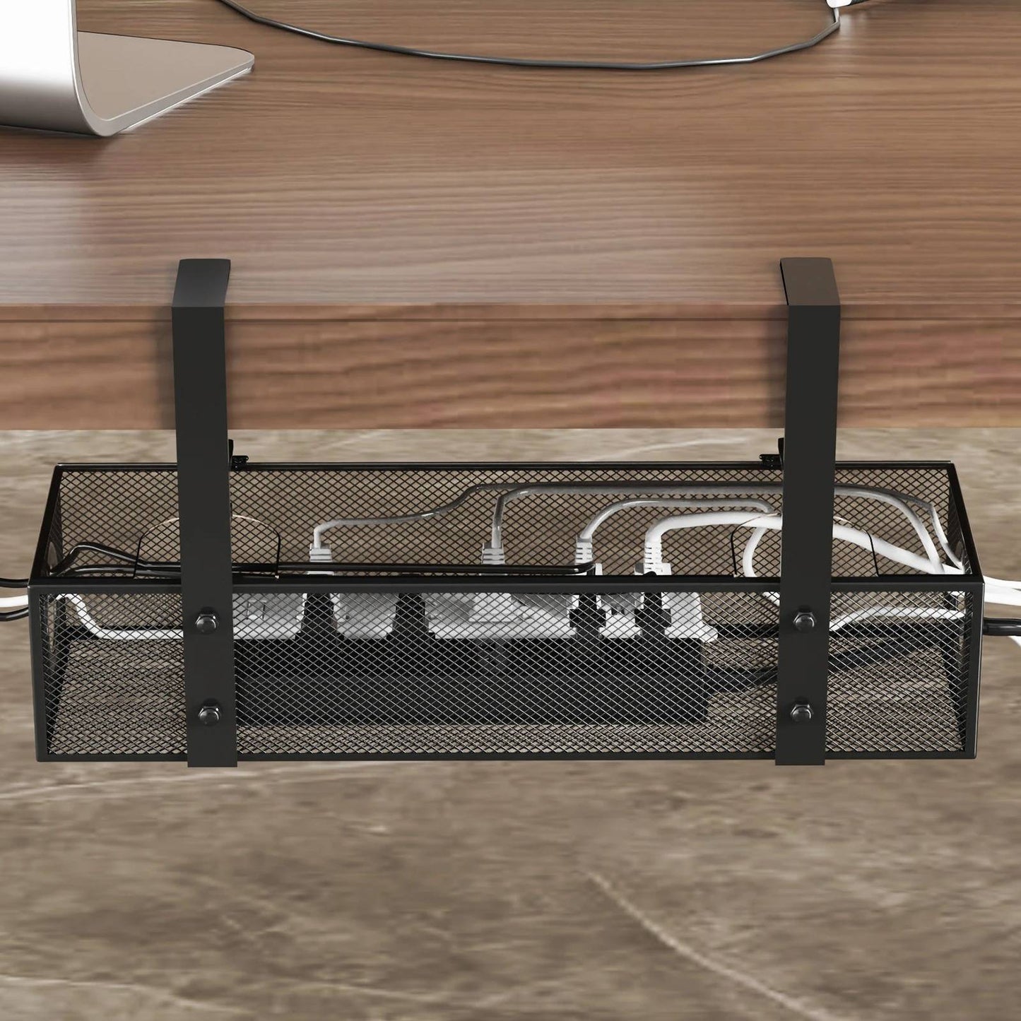 Effortless Desk Organizer with Dual Drawers and Cable Management