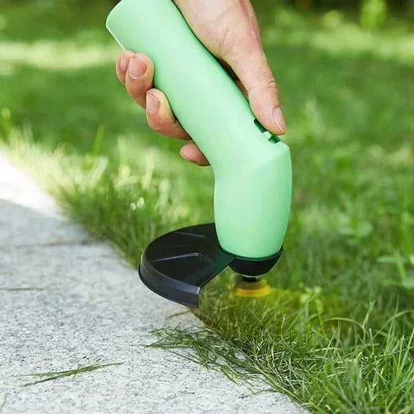 Lightweight Handheld Grass Trimmer with Adjustable Handle and Debris Guard