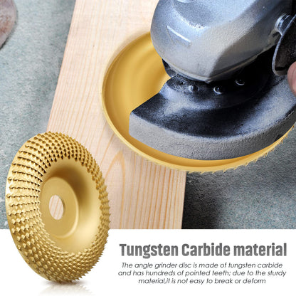 Versatile Wood Shaping Disc Set for Angle Grinders - 3 Profiles