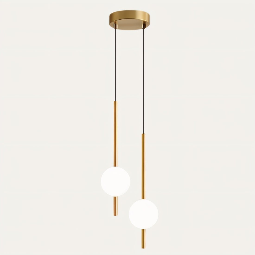 Simple Vertical Globe Hanging Light Fixture