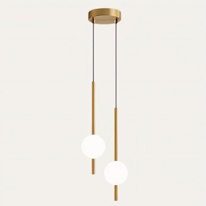 Simple Vertical Globe Hanging Light Fixture