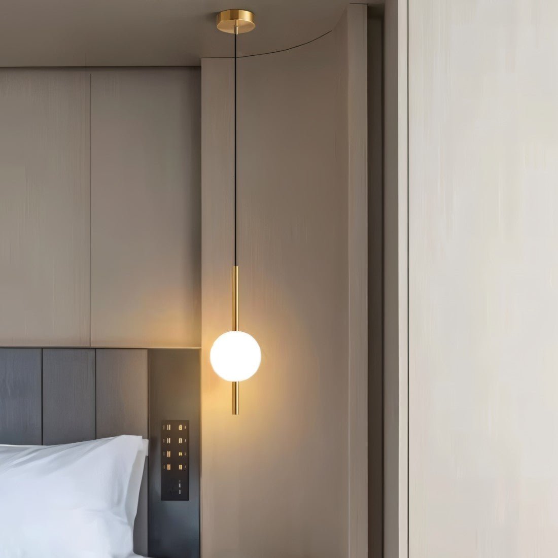 Simple Vertical Globe Hanging Light Fixture