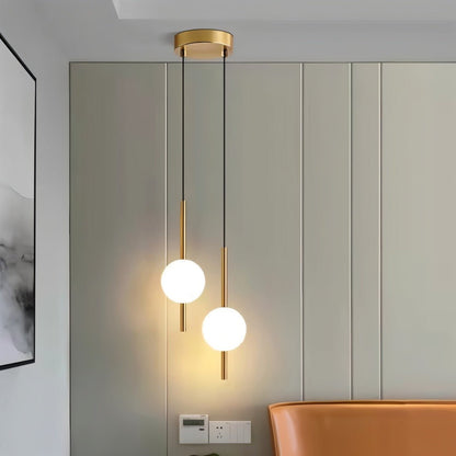 Simple Vertical Globe Hanging Light Fixture