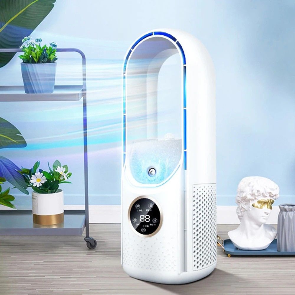 Compact Air Chiller with Adjustable Oscillation and Touch Control