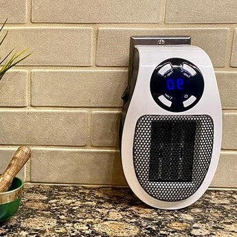 Compact Electric Heater with Custom Thermostat & Timer, 1500W for 350 Sq Ft