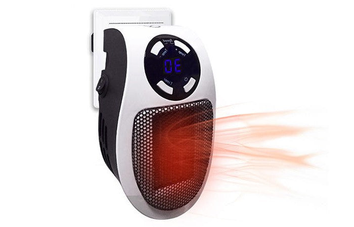 Compact Electric Heater with Custom Thermostat & Timer, 1500W for 350 Sq Ft