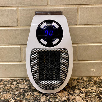 Compact Electric Heater with Custom Thermostat & Timer, 1500W for 350 Sq Ft