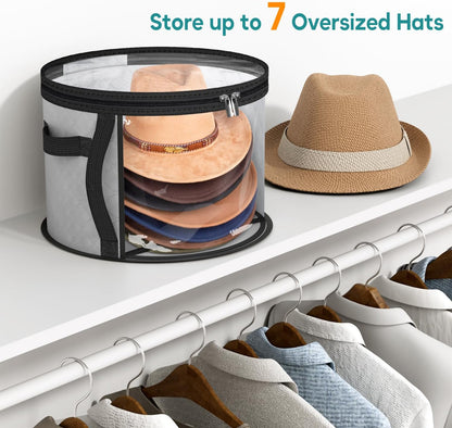 Ultimate Wide Brim Hat Storage Solution with Dual Access Zippers