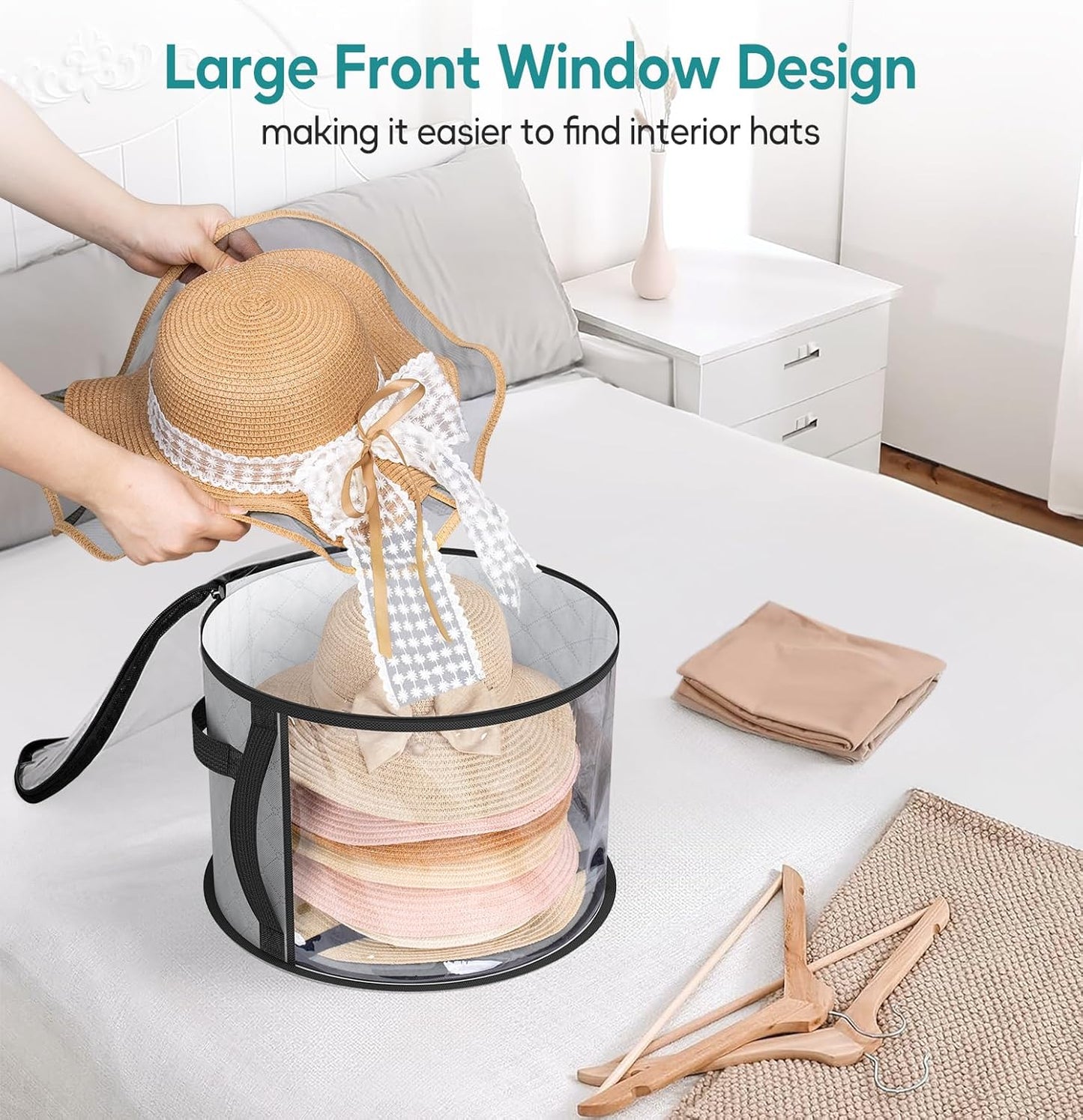 Ultimate Wide Brim Hat Storage Solution with Dual Access Zippers