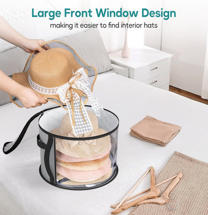 Ultimate Wide Brim Hat Storage Solution with Dual Access Zippers