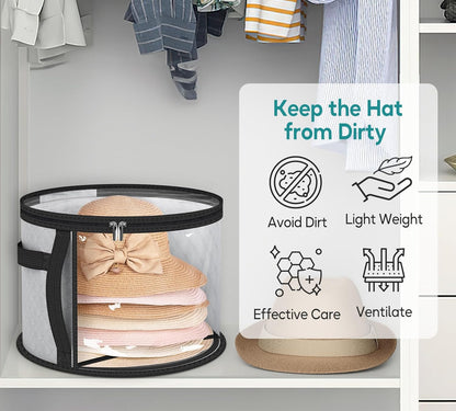 Ultimate Wide Brim Hat Storage Solution with Dual Access Zippers