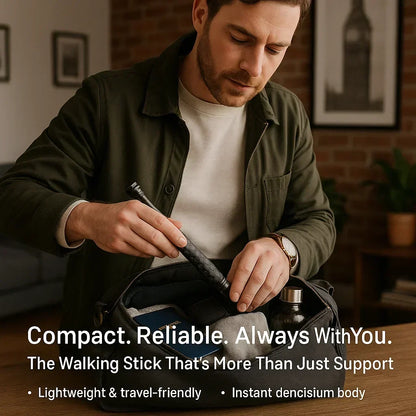 Collapsible Hiking Pole | Telescopic Alloy Steel Walking Stick with Non-Slip Grip