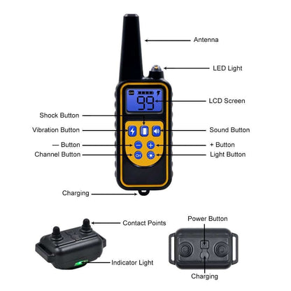 Smart Canine Training Collar with 800M Range & 99 Settings