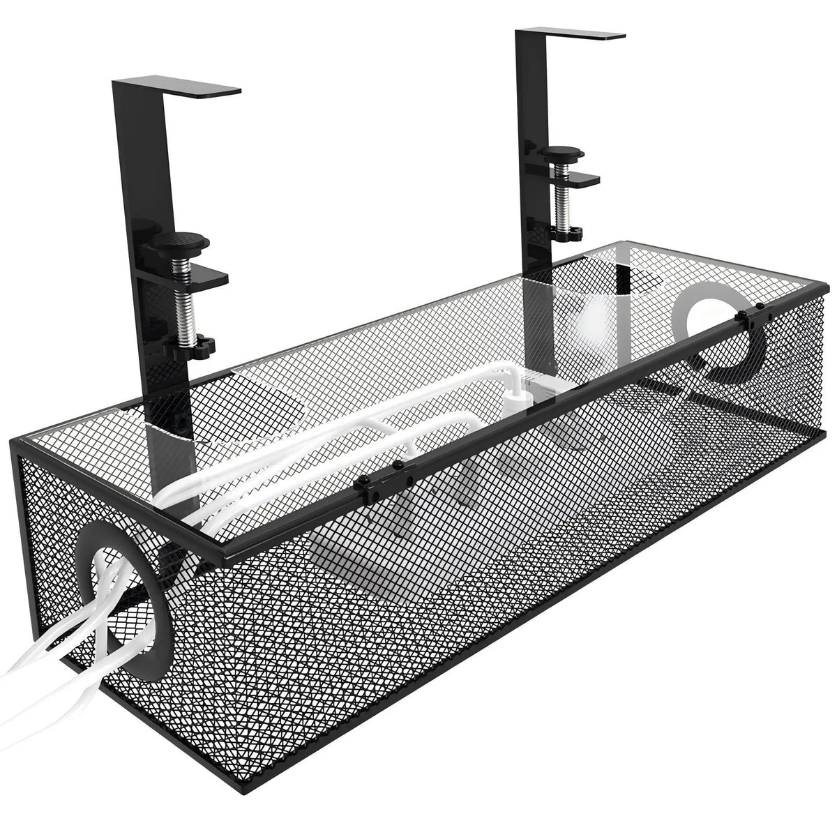 Effortless Desk Organizer with Dual Drawers and Cable Management