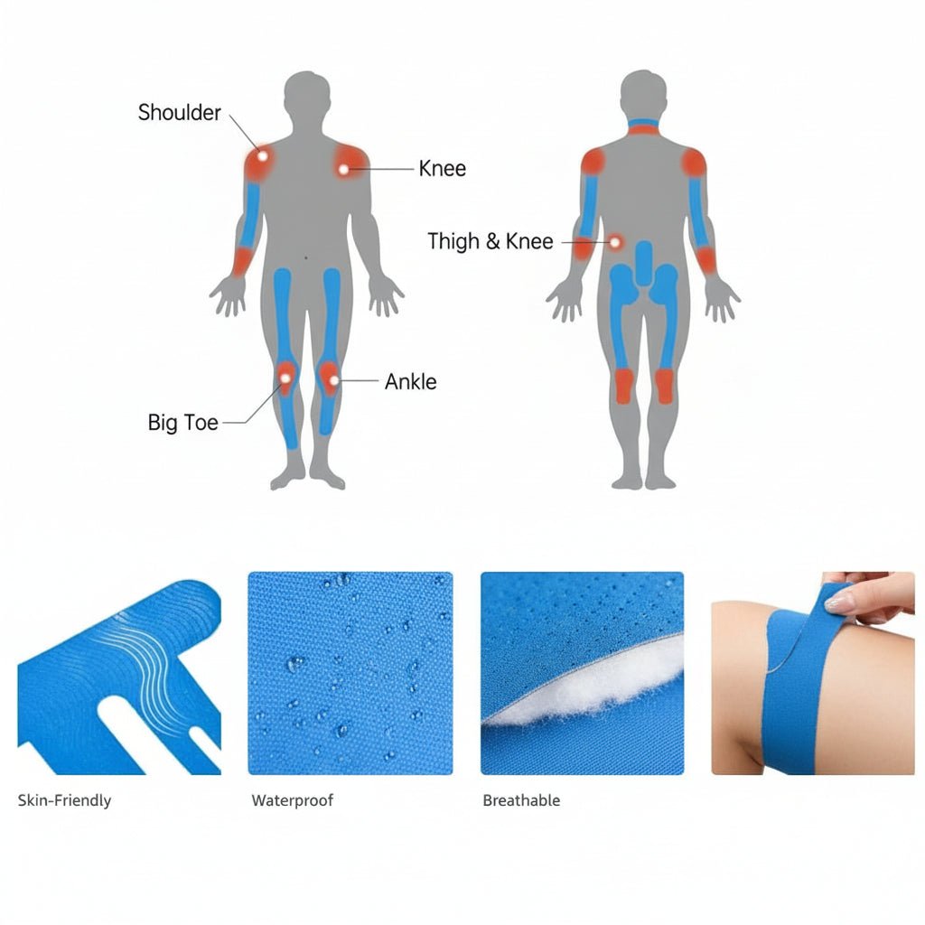 Flexible Knee Support Tape Strips for Active Lifestyles