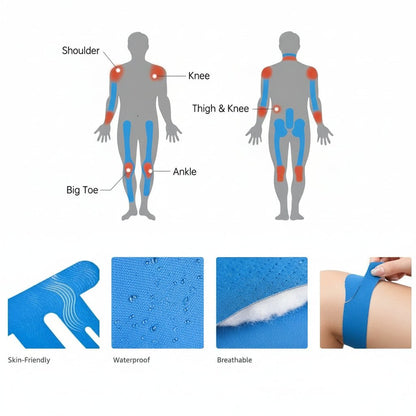 Flexible Knee Support Tape Strips for Active Lifestyles