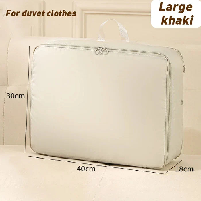 Space-Saving Compression Bag with Zipper and Water-Resistant Fabric