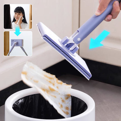 Effortless Mop with Automatic Cloth Change and Flexible Head