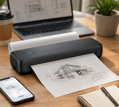 Wireless Thermal Printer for A4 Documents and Labels - Inkless, Bluetooth & USB-C