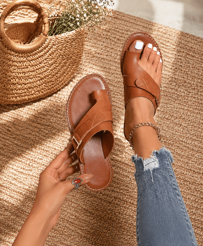 Handmade Leather Sandals for Women with Arch Support - Retro Summer Design for Bunions and Wide Feet