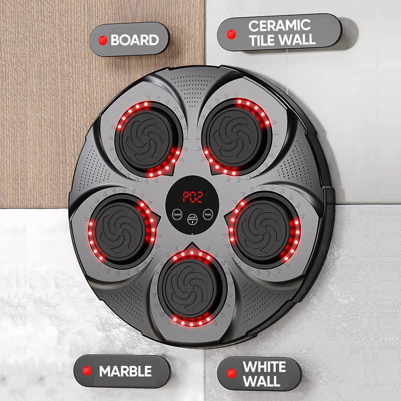 Bluetooth Punching Trainer with Adjustable Speed, Wall-Mounted Music Box