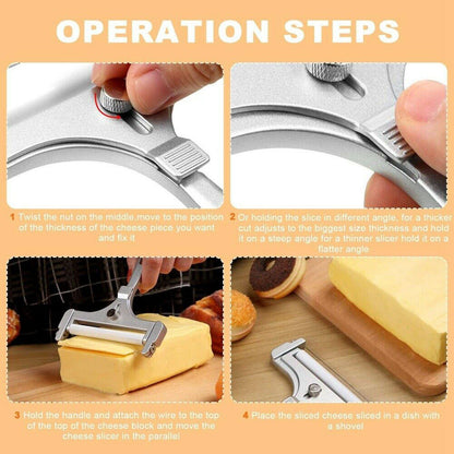 Versatile Cheese Cutter with Custom Thickness Settings