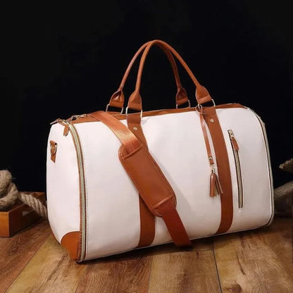 Smart Travel Carry-All with Garment Preservation and Rolling Mobility