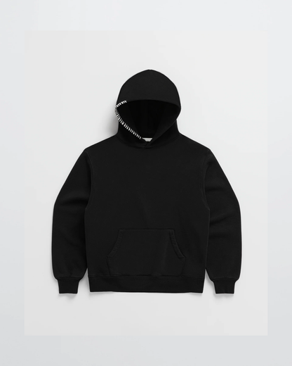 Tailored Cotton Blend Hoodie with Structured Hood Design