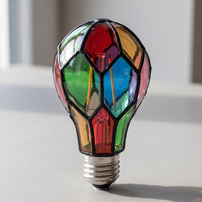 LED Light Bulbs with Leaded Glass – Set of 2