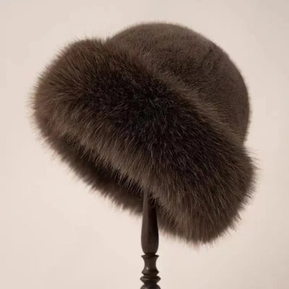 Faux Fur Bucket Hat for Women – Plush Winter Style, 58cm, 5 Colors