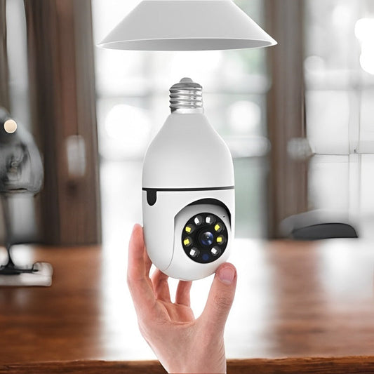 360° Panoramic View Light Bulb Camera with 1080P HD and Two-Way Audio