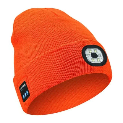 Smart Beanie with LED Light and Wireless Audio System