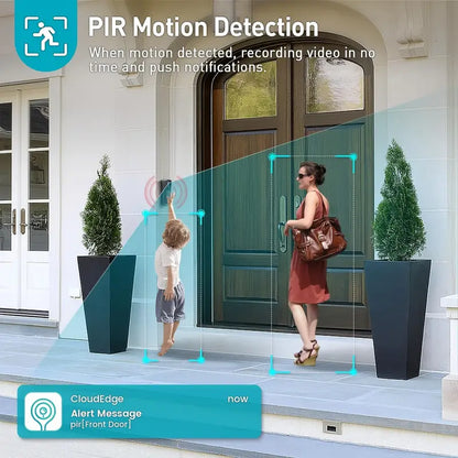 1080p HD Wireless Video Doorbell Camera with 166° Lens, Two-Way Audio