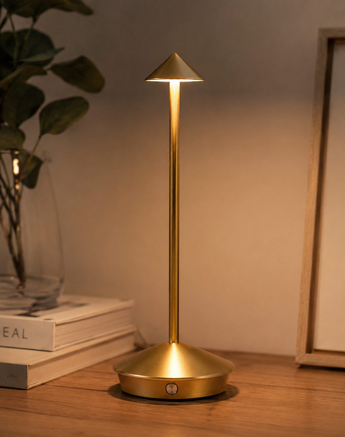 Cordless LED Touch Dimmable Table Lamp – Waterproof, Rechargeable, 5 Colors