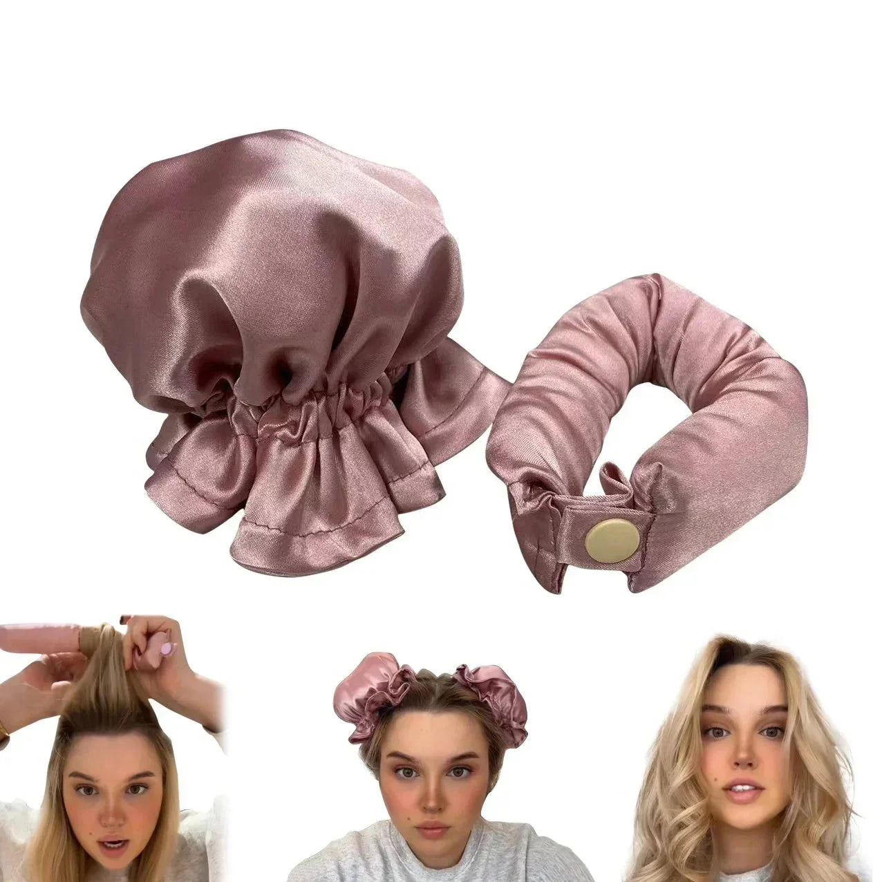 Satin Hair Curlers for Effortless Overnight Waves