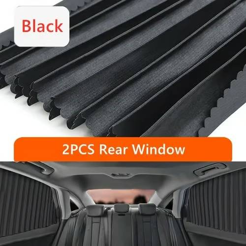 Easy-Install Car Window Shades with UV Defense and Sliding Mechanism
