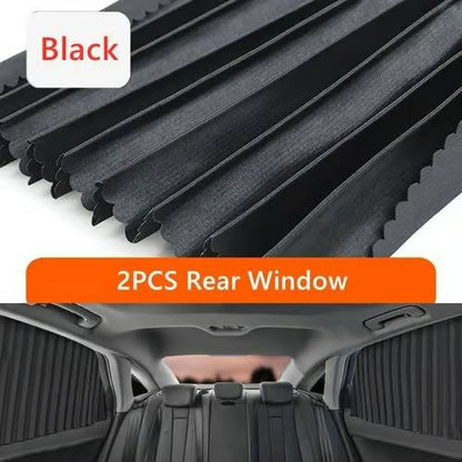 Easy-Install Car Window Shades with UV Defense and Sliding Mechanism