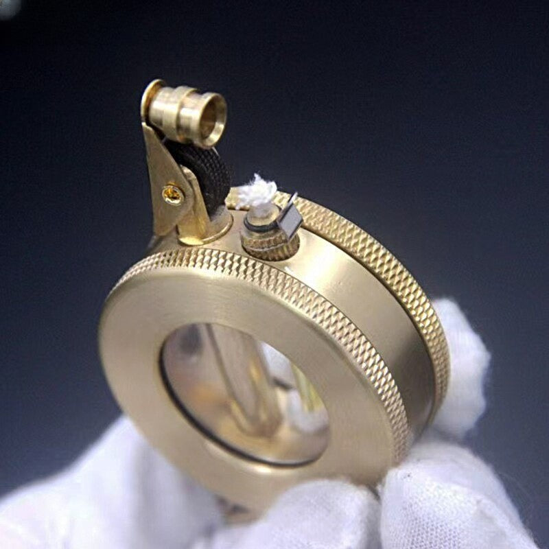 Classic Metal Refillable Lighter with Flint Ignition System