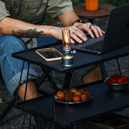 Portable Butane Lantern with Adjustable Flame and Sturdy Case