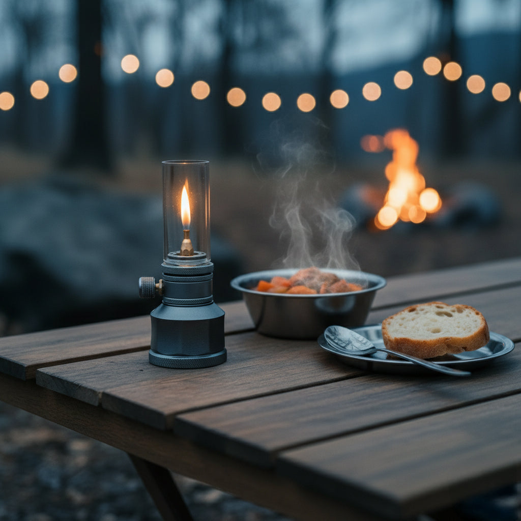 Portable Butane Lantern with Adjustable Flame and Sturdy Case