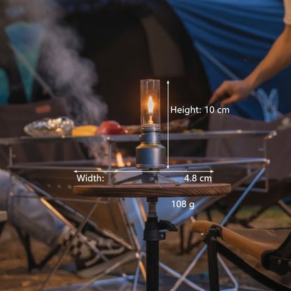 Versatile Camping Lantern with Flame Control and Sturdy Design