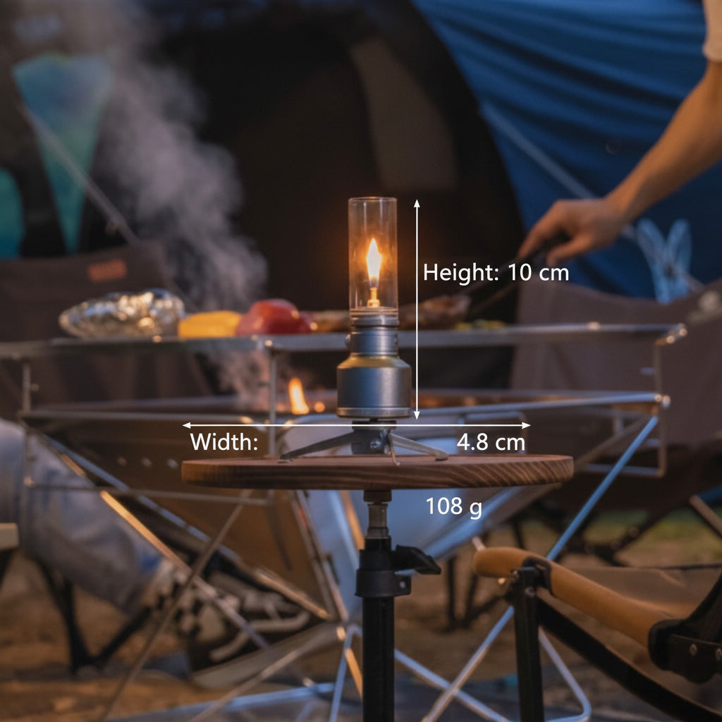 Portable Butane Lantern with Adjustable Flame and Sturdy Case