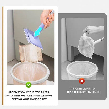 Effortless Mop with Automatic Cloth Change and Flexible Head